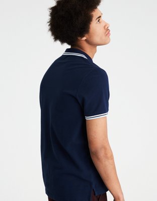 Мужские топы American Eagle AE Flex Solid Polo — фото 4