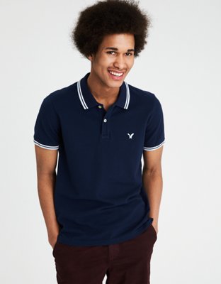 Мужские топы American Eagle AE Flex Solid Polo — фото 2