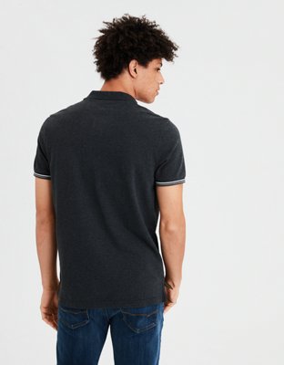 Мужские топы American Eagle AE Tipped Collar Pique Polo — фото 4