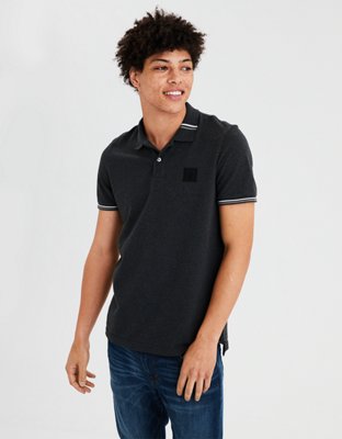 Мужские топы American Eagle AE Tipped Collar Pique Polo — фото 2