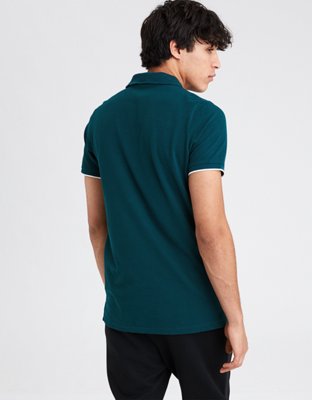 Мужские топы American Eagle AE Logo Collar Pique Polo — фото 4