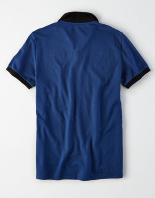 Мужские топы American Eagle AE Contrast Collar Pique Polo — фото 5