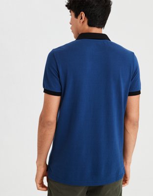 Мужские топы American Eagle AE Contrast Collar Pique Polo — фото 4