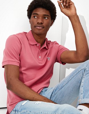 Мужские рубашки American Eagle AE Super Soft Icon Pique Polo Shirt — фото 2