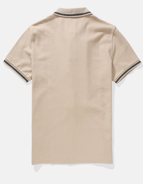 AE Slim Fit Tipped Flex Pique Polo Shirt