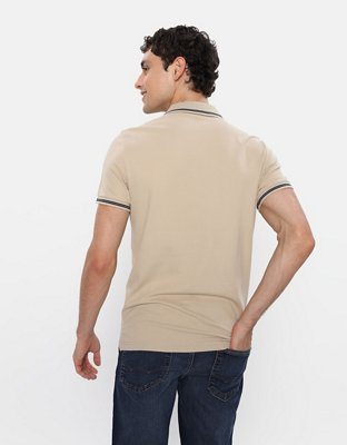AE Slim Fit Tipped Flex Pique Polo Shirt