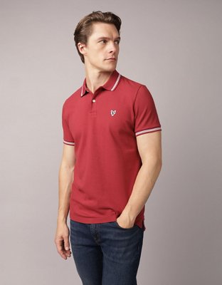 AE Slim Fit Tipped Flex Pique Polo Shirt
