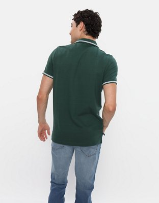 AE Slim Fit Tipped Flex Pique Polo Shirt