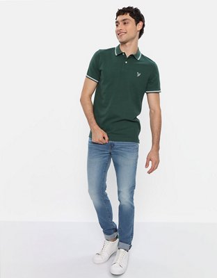 AE Slim Fit Tipped Flex Pique Polo Shirt