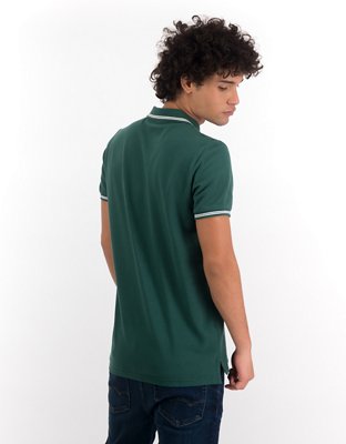 AE Slim Fit Tipped Flex Pique Polo Shirt