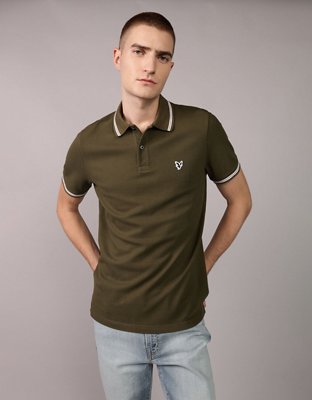 AE Slim Fit Tipped Flex Pique Polo Shirt