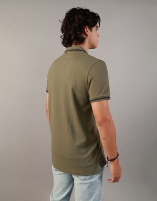 AE Camisa Polo de Piqué Slim Fit Flex con Ribete