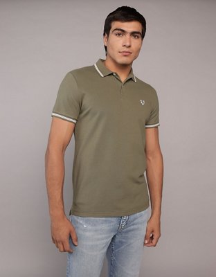 AE Camisa Polo de Piqué Slim Fit Flex con Ribete