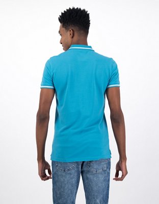 AE Slim Fit Tipped Flex Pique Polo Shirt