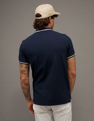 AE Slim Fit Tipped Flex Pique Polo Shirt