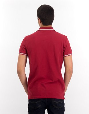 AE Slim Fit Tipped Flex Pique Polo Shirt