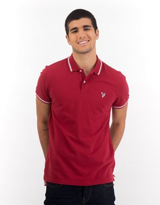 AE Slim Fit Tipped Flex Pique Polo Shirt