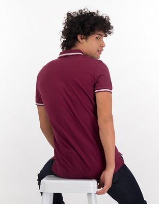 AE Slim Fit Tipped Flex Pique Polo Shirt
