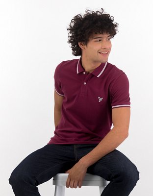 AE Slim Fit Tipped Flex Pique Polo Shirt