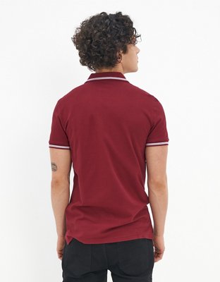 AE Slim Fit Tipped Flex Pique Polo Shirt