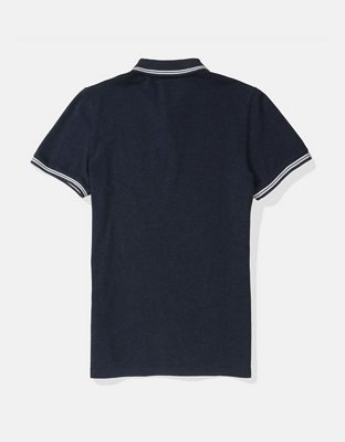 AE Camisa Polo de Piqué Slim Fit con Ribete