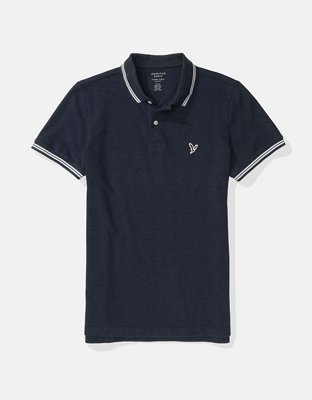 AE Camisa Polo de Piqué Slim Fit con Ribete