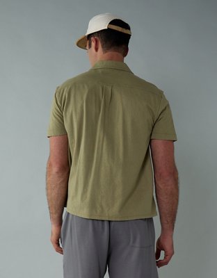 AE Camisa Polo de Jacquard Texturizada con Botones