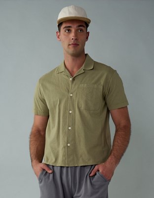 AE Camisa Polo de Jacquard Texturizada con Botones