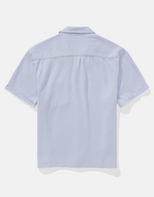 AE Camisa Estilo Rústico de Cloqué con Botones