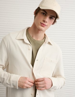 AE Relaxed Fit Pique Button-Up Shirt