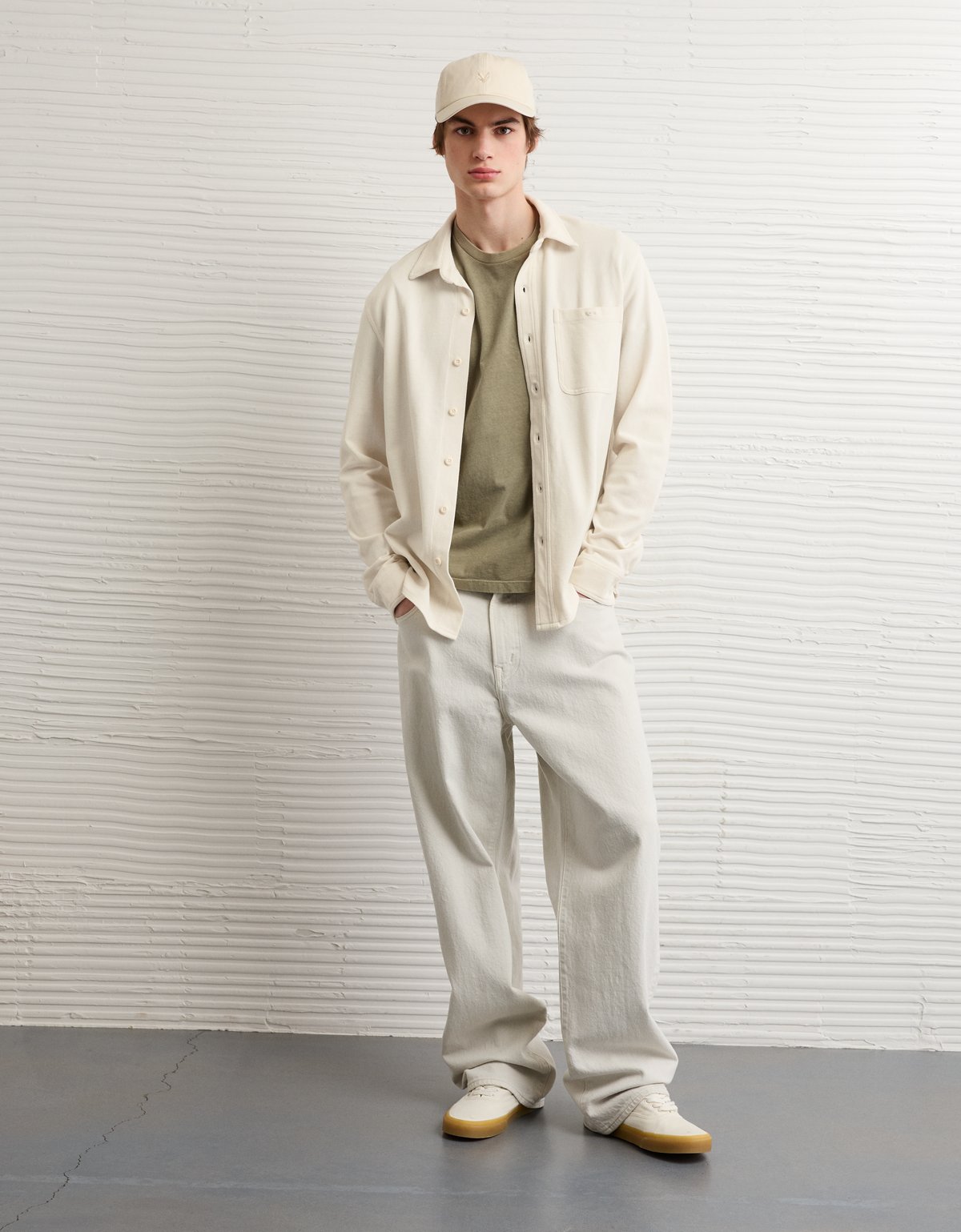 AE Relaxed Fit Pique Button-Up Shirt - image 5