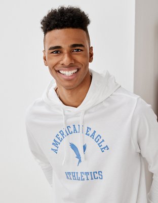 AE Long-Sleeve Logo Graphic Hoodie T-Shirt
