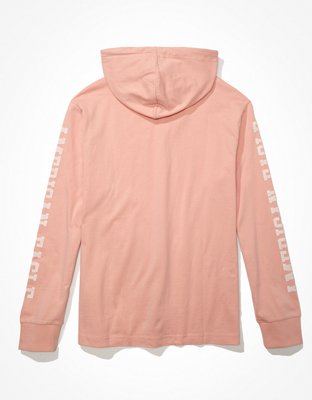 AE Long-Sleeve Logo Graphic Hoodie T-Shirt