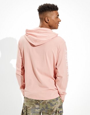 AE Long-Sleeve Logo Graphic Hoodie T-Shirt
