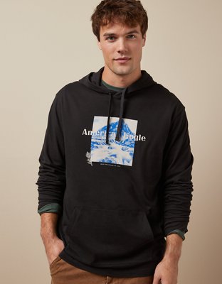 Мужские худи American Eagle AE Long-Sleeve Logo Graphic T-Shirt — фото 2
