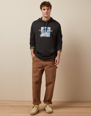 Мужские худи American Eagle AE Long-Sleeve Logo Graphic T-Shirt — фото 4