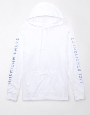 AE Long-Sleeve Logo Graphic Hoodie T-Shirt