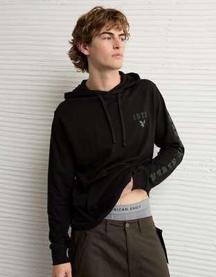 AE Lightweight Icon Logo Graphic Hoodie T-Shirt