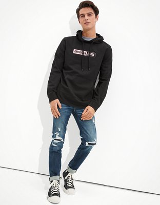 AE Super Soft Box Logo Graphic Hoodie Tee