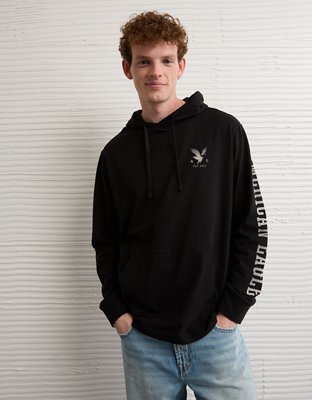 AE Lightweight Icon Logo Graphic Hoodie T-Shirt