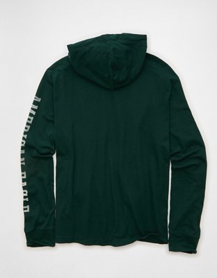 AE Standard Fit Lightweight Logo Graphic Hoodie T-Shirt