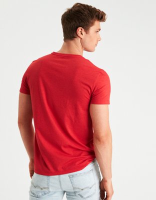Мужские футболки American Eagle AEO Flex Solid V-Neck T-Shirt — фото 3