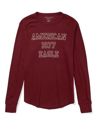 AE Super Soft Long-Sleeve Thermal Graphic T-Shirt