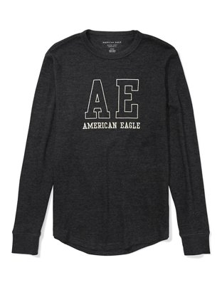 AE Super Soft Long-Sleeve Thermal Graphic T-Shirt