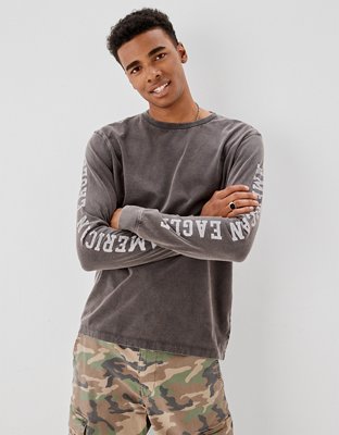 AE Long-Sleeve Logo Graphic T-Shirt