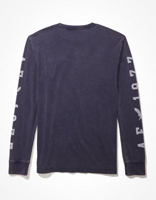 AE Long-Sleeve Logo Graphic T-Shirt