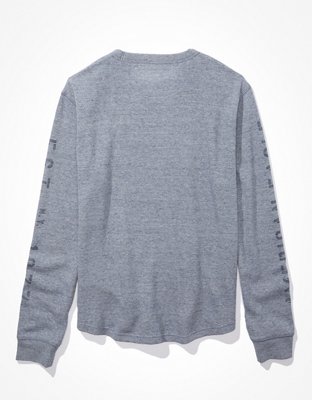 【極美品/DOMINGO】THERMAL CREW TOP L AE Super Soft Long-Sleeve Graphic Thermal Shirt | American Eagle