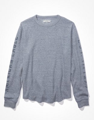 Мужские рубашки American Eagle AE Super Soft Long-Sleeve Graphic Thermal Shirt — фото 3