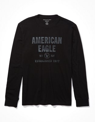 Мужские футболки American Eagle AE Super Soft Long-Sleeve Graphic T-Shirt — фото 3