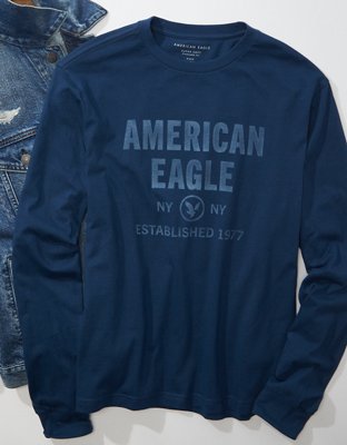 AE Super Soft Long-Sleeve Graphic T-Shirt